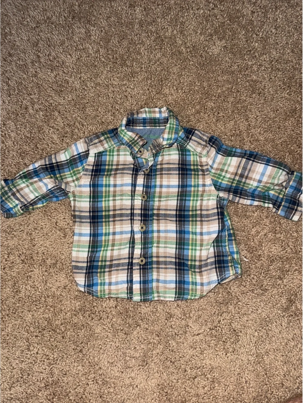 Genuine Baby Boys' Small Plaid Button-Up Shirt